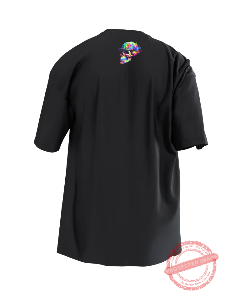 T3P Fluorescent Skull Cap Shirt Back