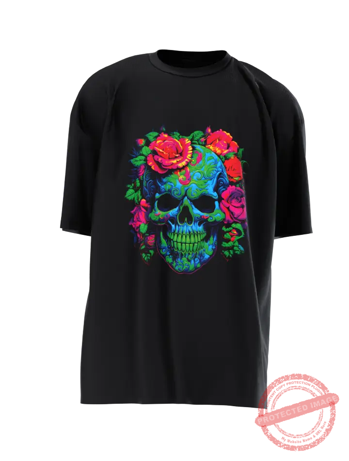 T3P Green Skull Shirt Front