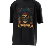 T3P Pirate Skull 2 Sided and Arm Tag T-shirt Front