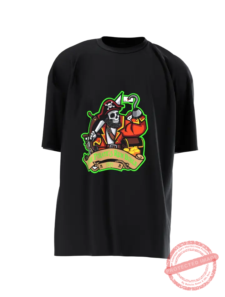 The Pirates Rum Bible Fluorescent T-Shirt Front