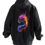 Fluorescent Dragon Hoodie T3P Back