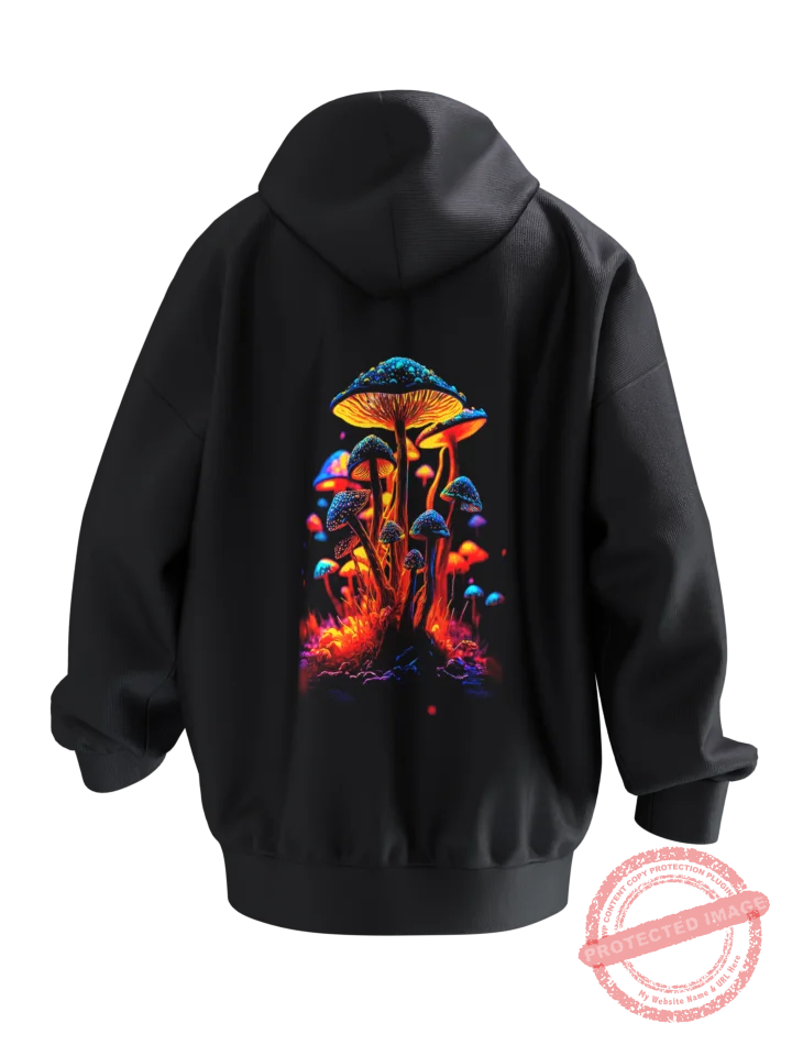 Fluorescent Mushroom Hoodie T3P Back