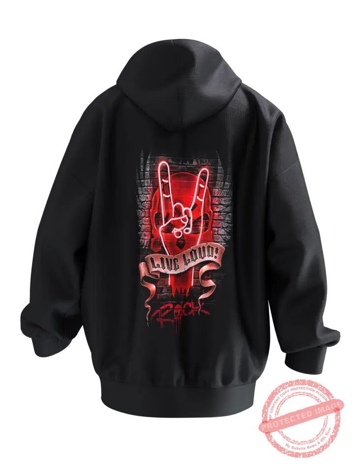 Lets Rock Hoodie T3P Back