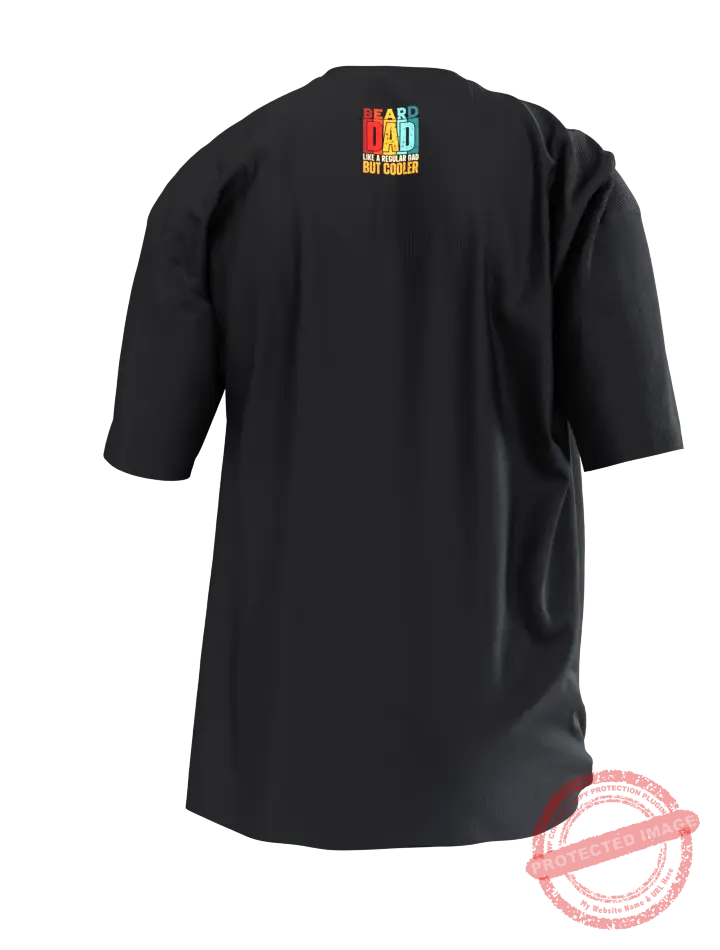T3P Cool Beard Dad T-Shirt Back