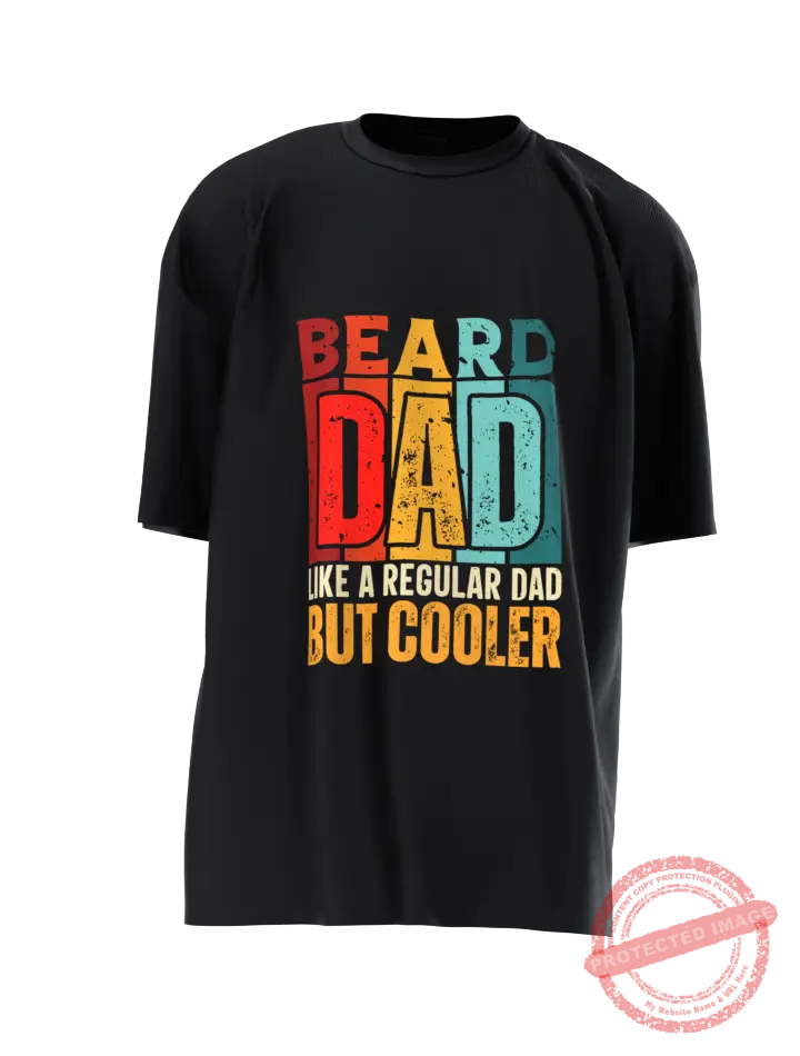 T3P Cool Beard Dad T Shirt Front