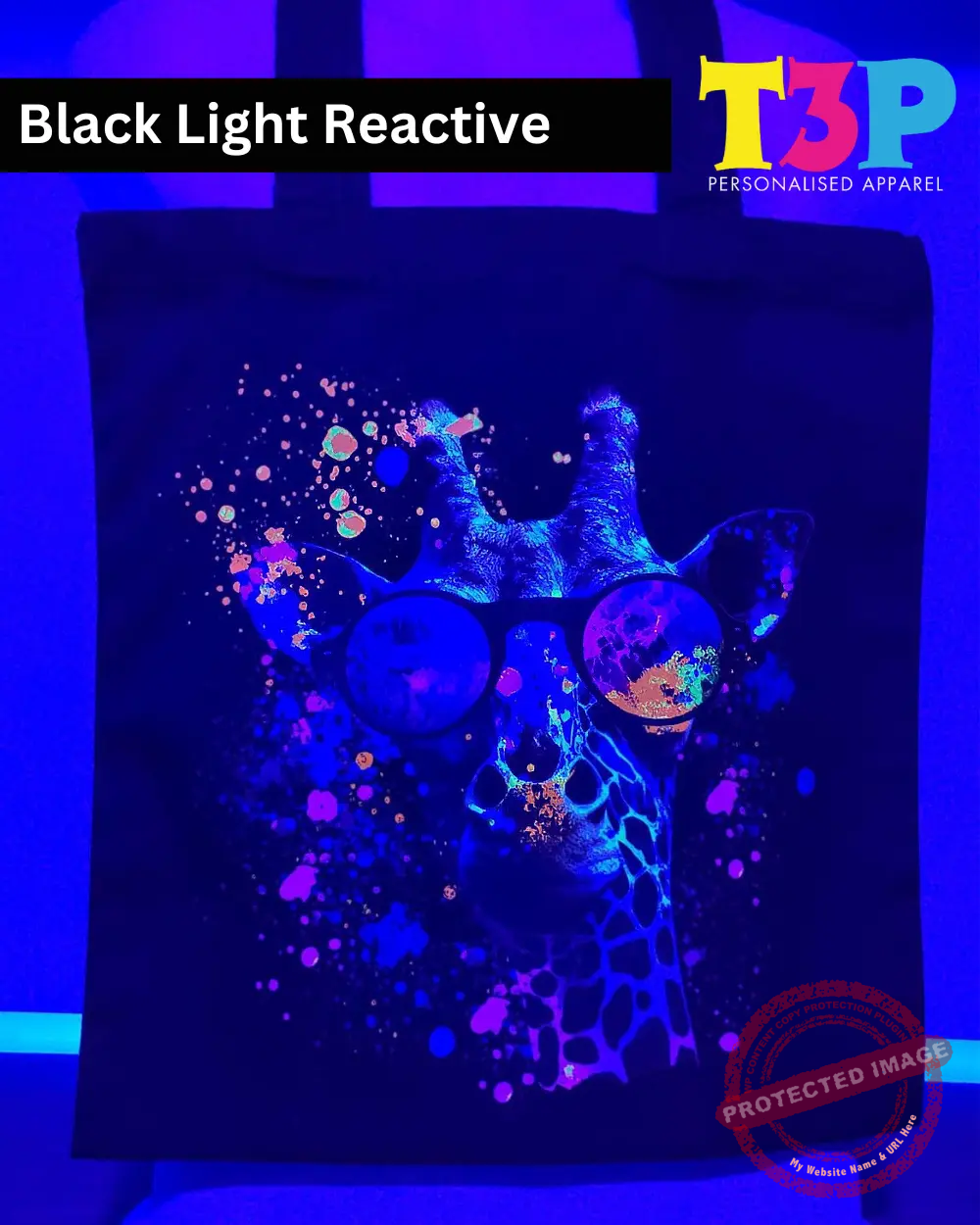T3P - Fluorescent Giraffe Bag Black Light T3P - Fluorescent Giraffe Bag Black Light
