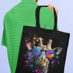 T3P Fluorescent Giraffe Tote Bag T3P Fluorescent Giraffe Tote Bag