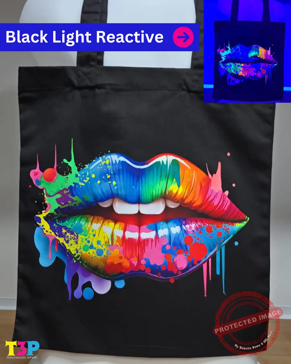 T3P - Fluorescent Lips Bag