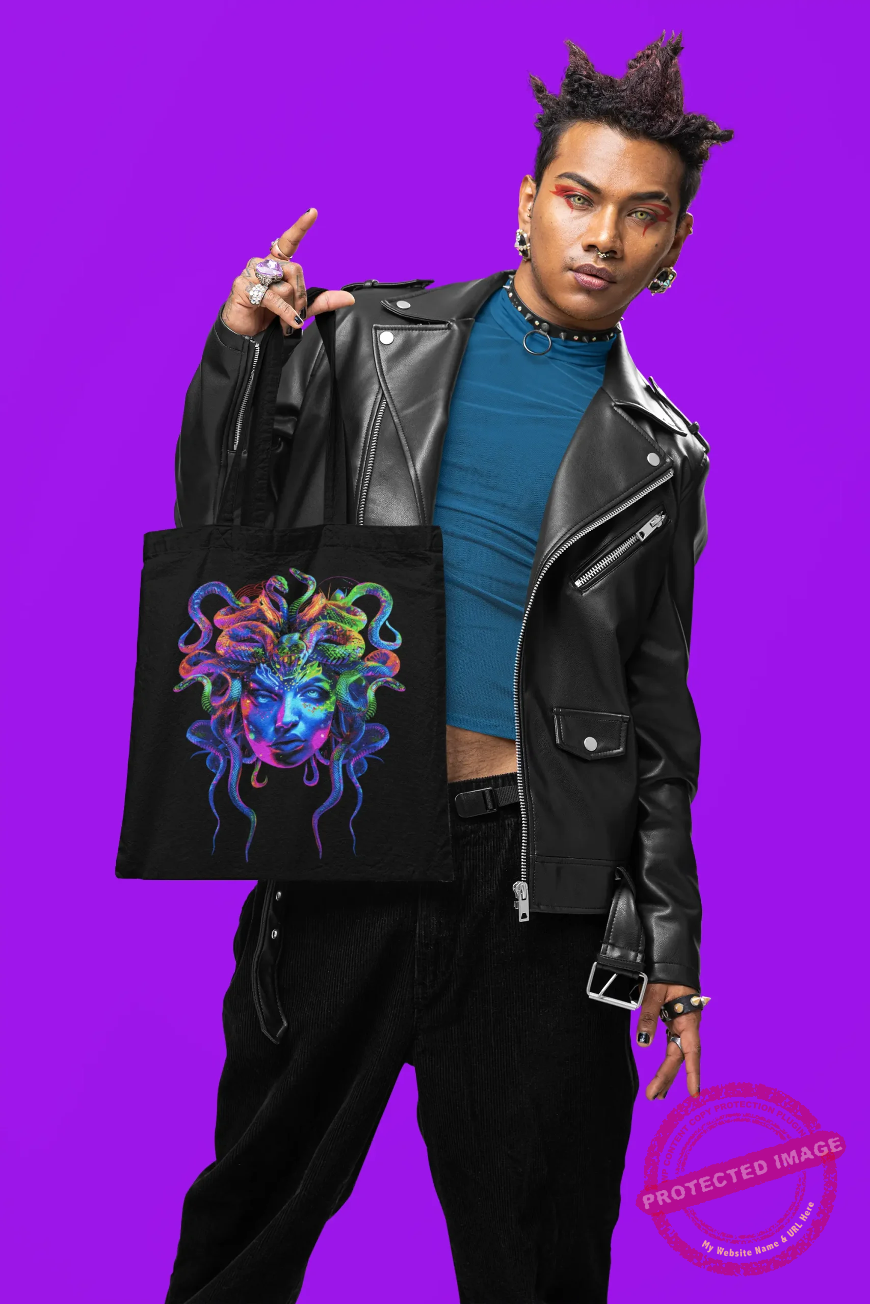 T3P Fluorescent Medusa Tote Bag