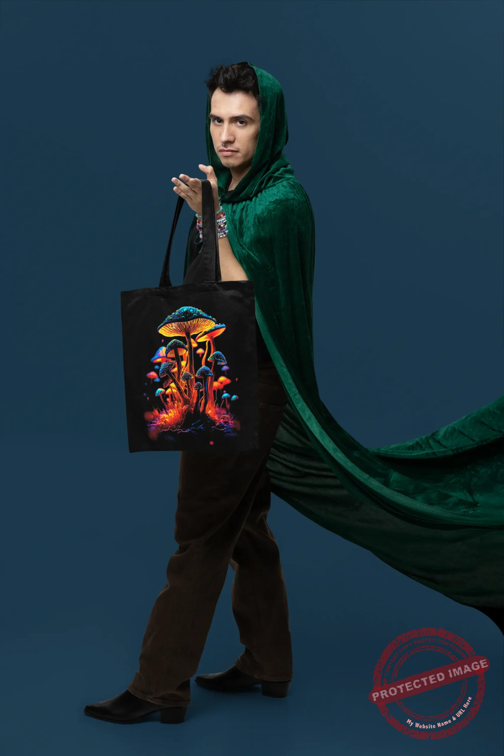 T3P Fluorescent Mushroom Tote Bag