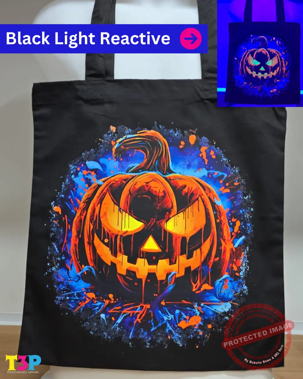 T3P - Fluorescent Pumpkin Bag