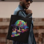 T3P Fluorescent Skull Cap Tote bag