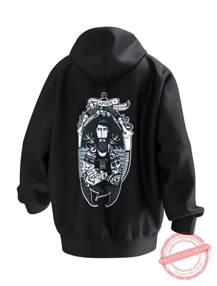 Tatts and Mermaids Hoodie T3P Back