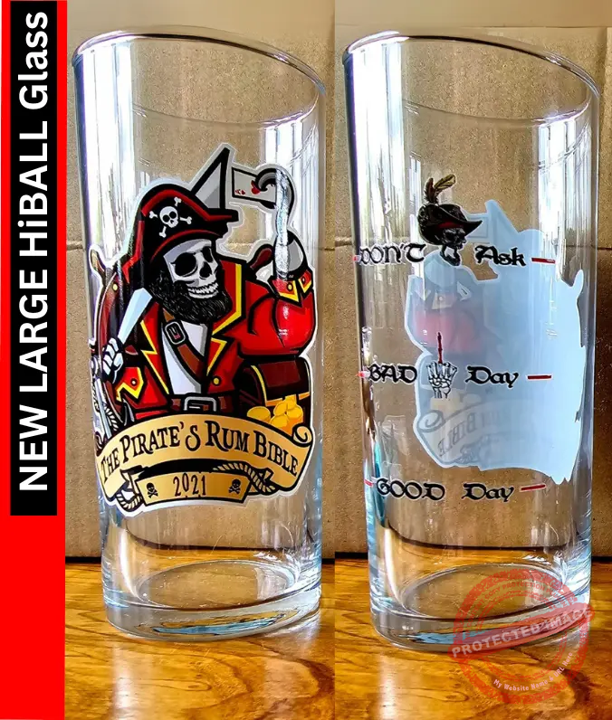 The Pirates Rum Bible New Large HiBall Glass