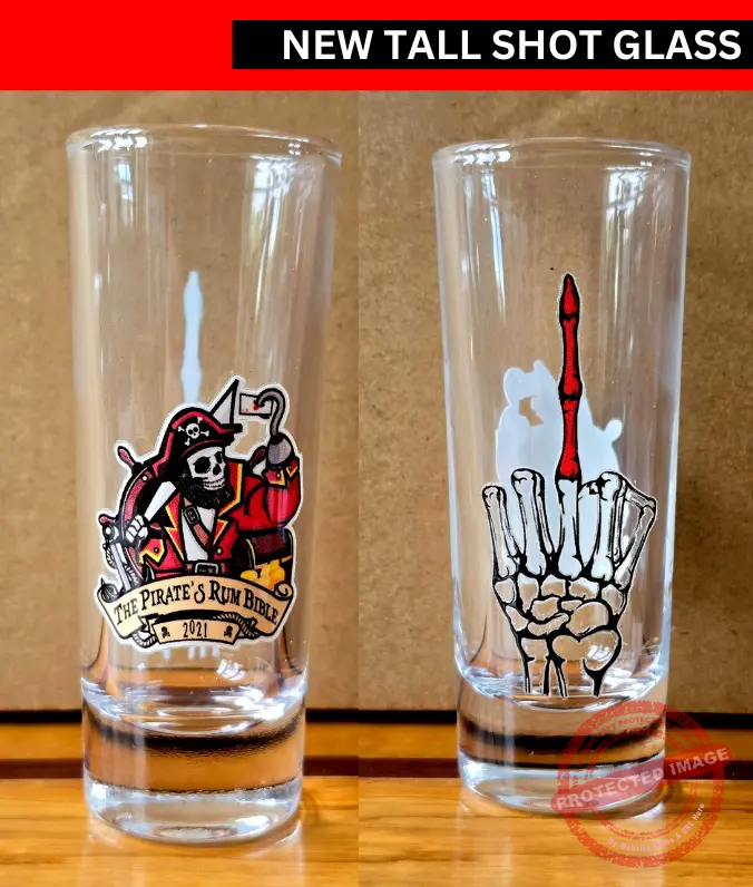 The Pirates Rum Bible New Tall Shot Glass
